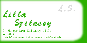 lilla szilassy business card